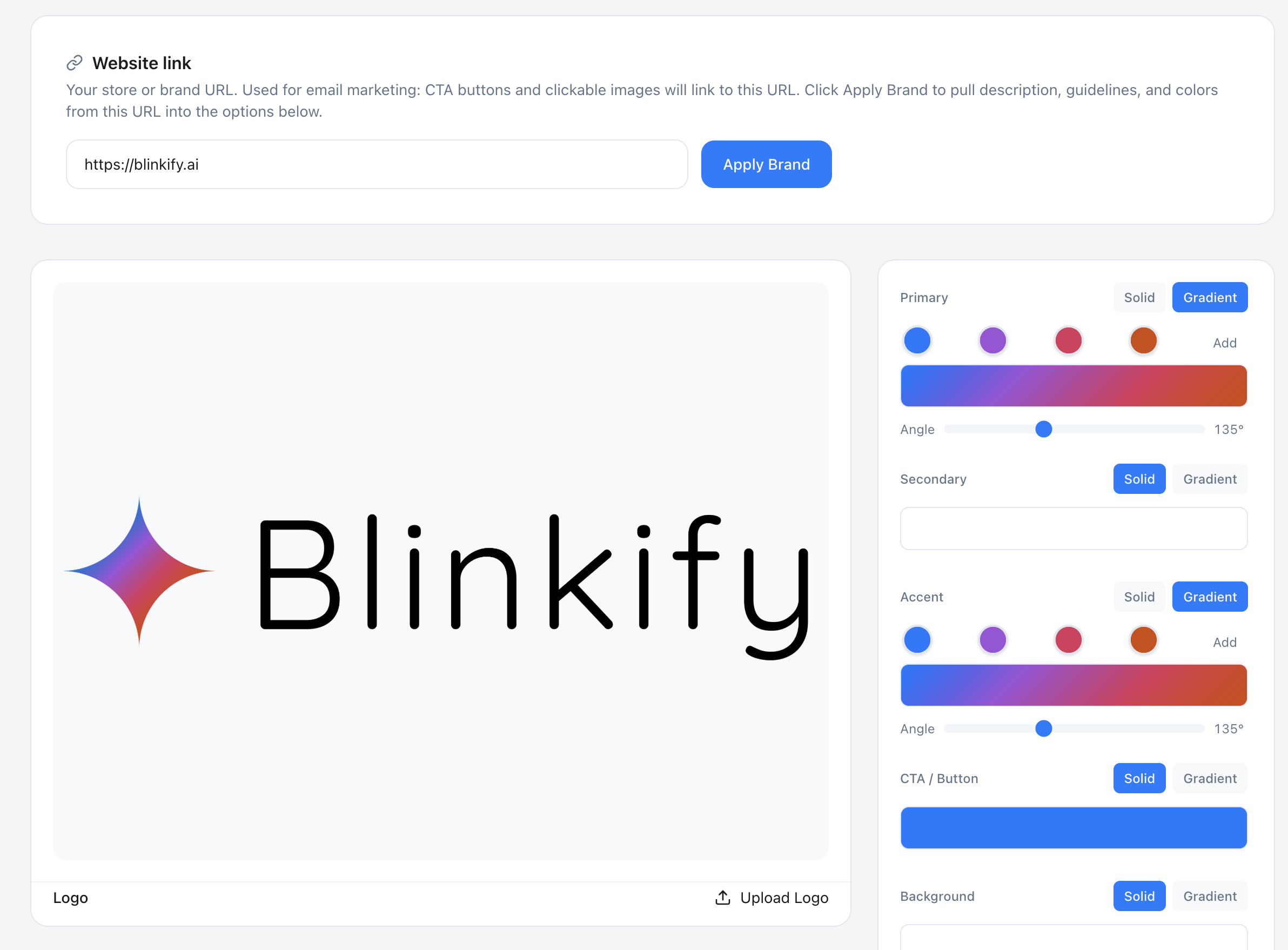 Apply your brand options